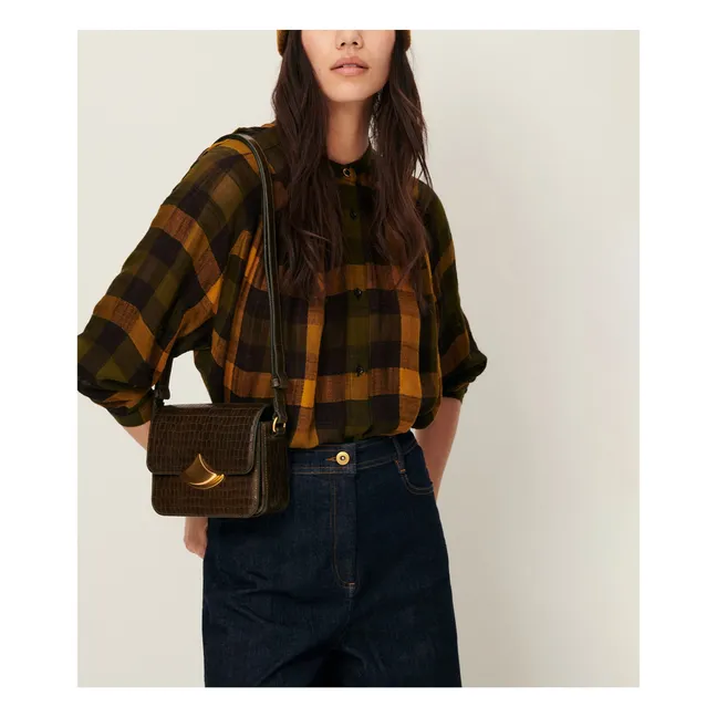 Diviluz Borsa Mimo E in coccodrillo goffrato | Vert Lichen