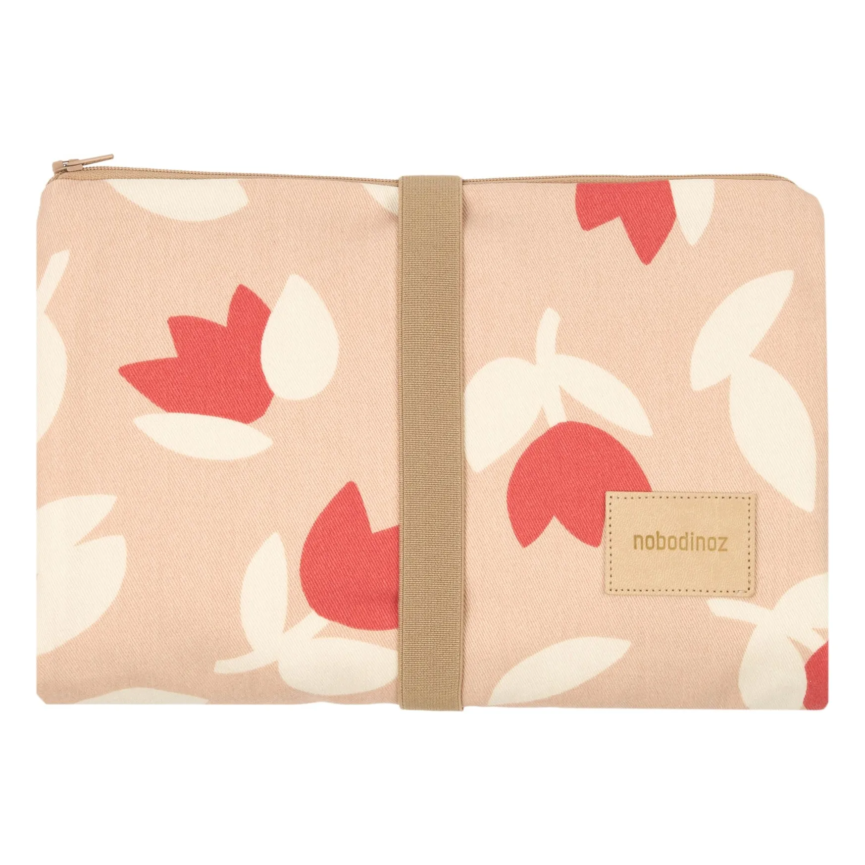 Nobodinoz Red Hyde Park Tulip Travel Changing Mat