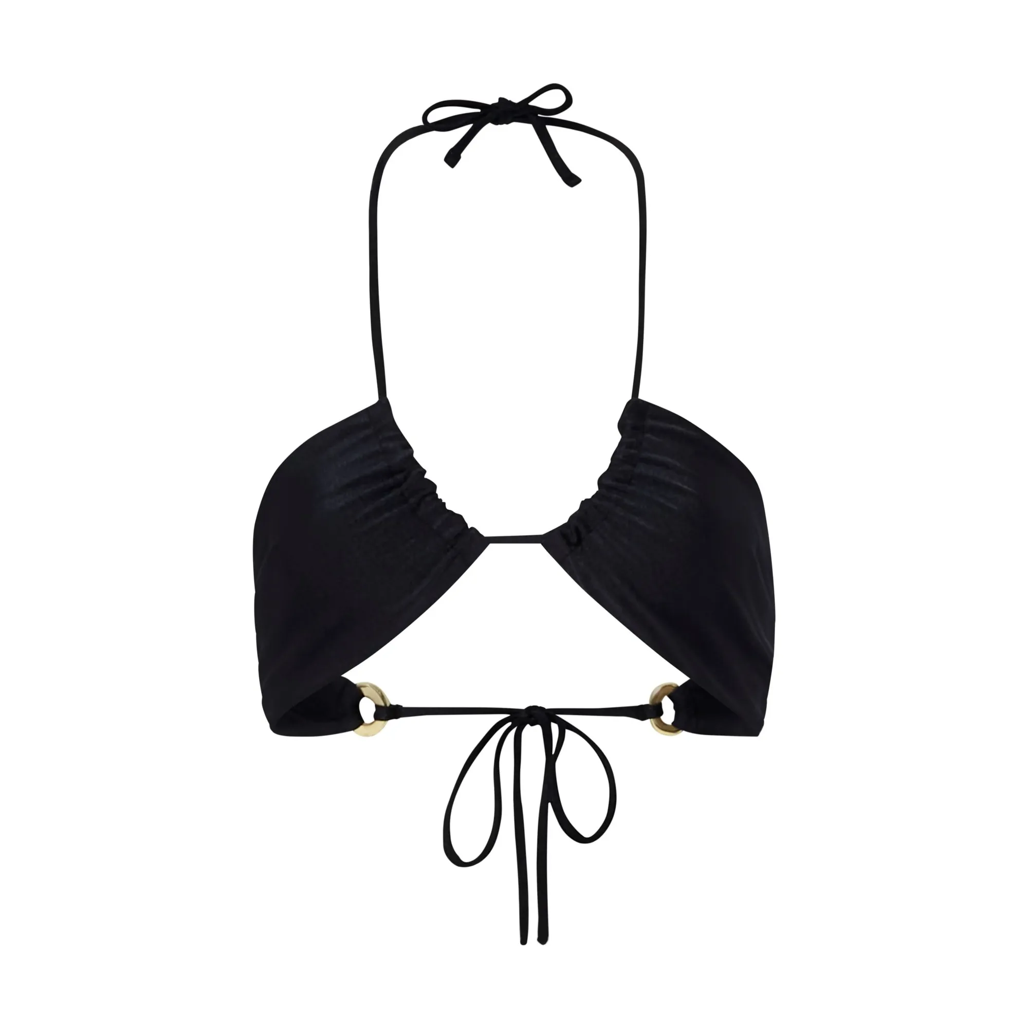 Alma Deia Black Triangle Inversé Swimsuit Top