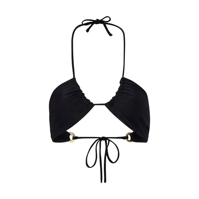 Haut de Maillot de Bain Triangle Inversé | Noir