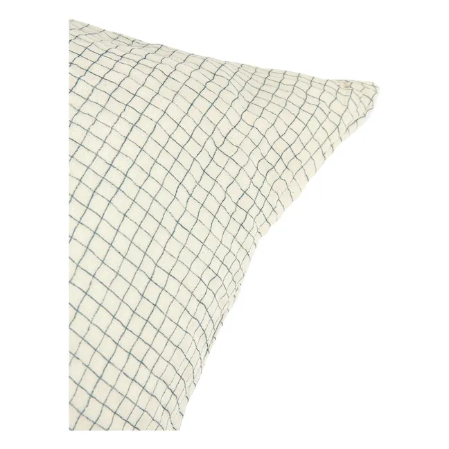 Wabi-Sabi Blue Grid pillowcase | Blue