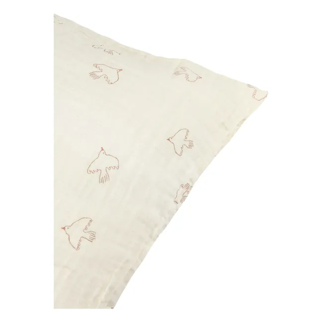 Taie d'oreiller Wabi-Sabi Hoshi Birds | Crème
