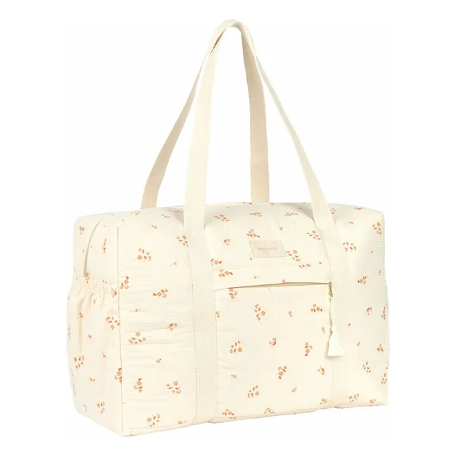 Sac de maternité imperméable en coton bio Opéra Lily | Ecru