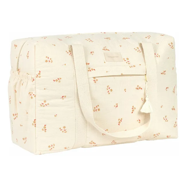 Waterproof maternity bag in organic cotton Opéra Lily | Ecru