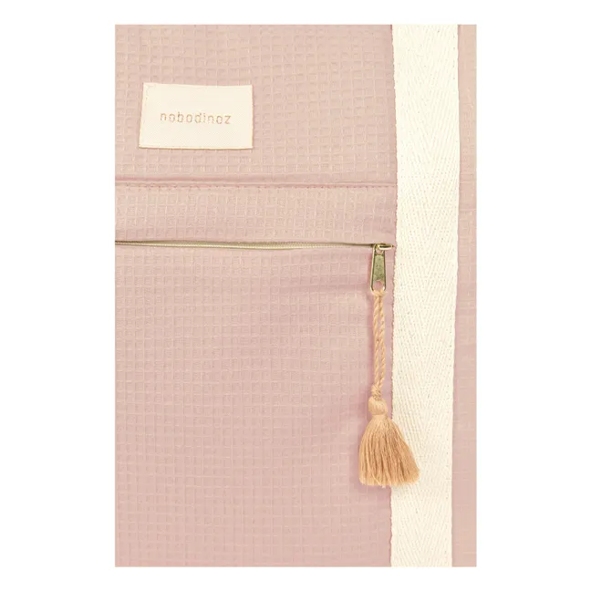 Sac de maternité imperméable en coton bio Opéra | Rose pâle