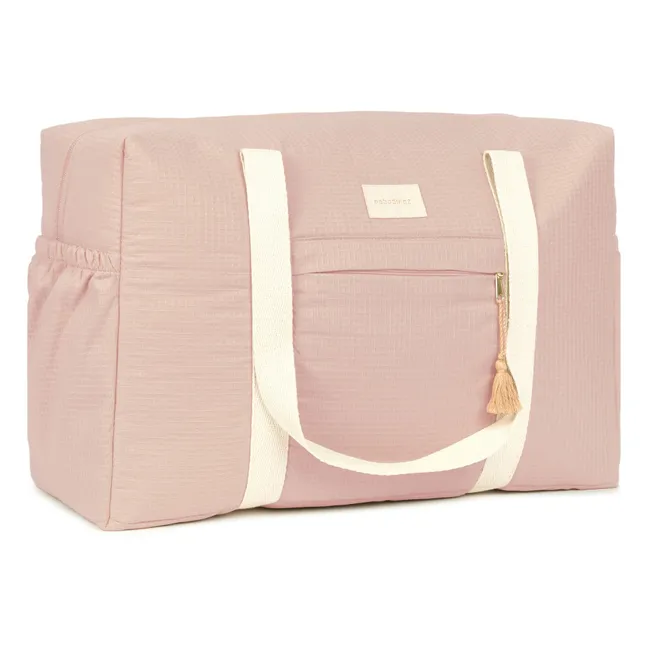 Bolsa de maternidad impermeable de algodón orgánico Opéra | Rosa Pálido