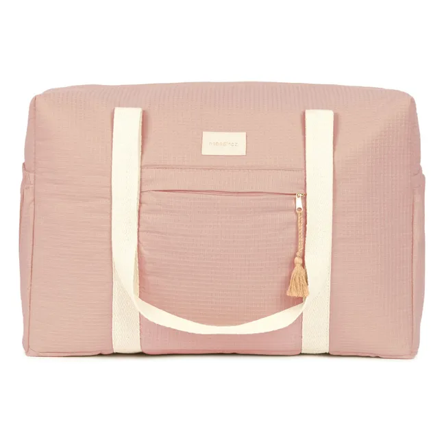 Bolsa de maternidad impermeable de algodón orgánico Opéra | Rosa Pálido