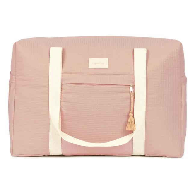 Waterproof maternity bag in organic cotton Opéra | Pale Pink