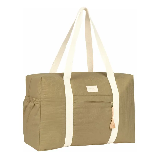 Bolsa de maternidad impermeable de algodón orgánico Opéra | Olive