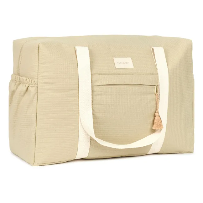 Sac de maternité imperméable en coton bio Opéra | Sauge
