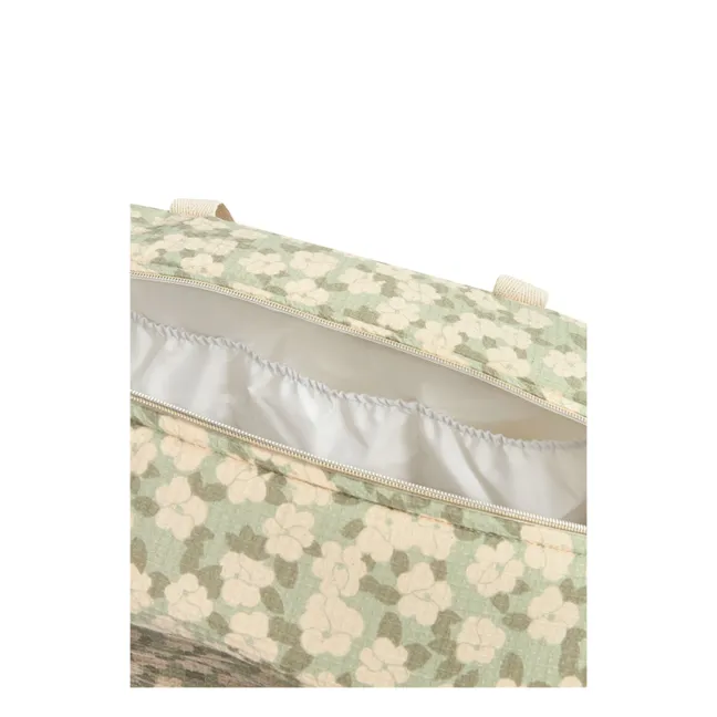 Sac de maternité imperméable en coton bio Opéra Sakura | Sauge