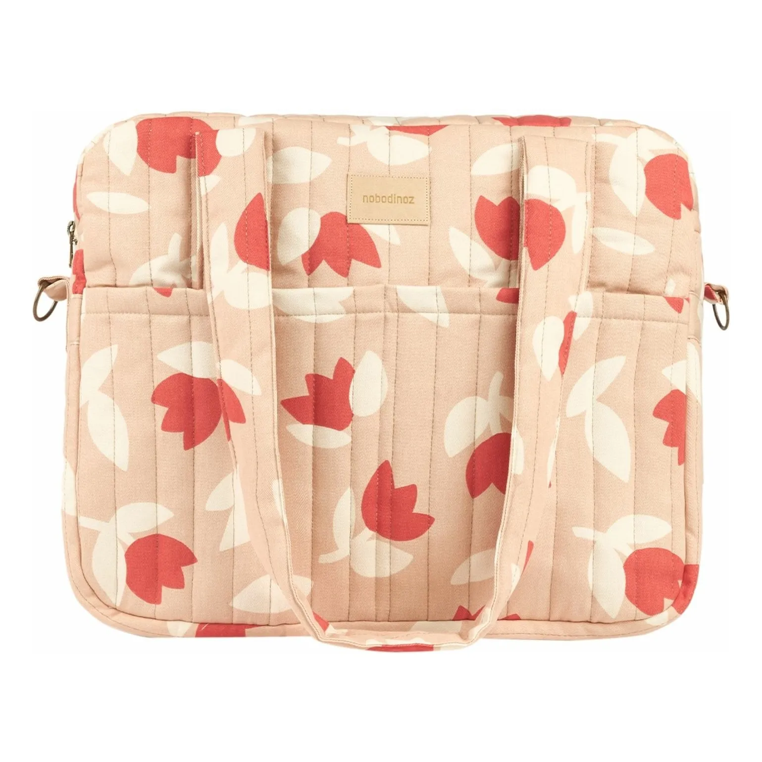 Nobodinoz Red Hyde Park Tulip Waterproof Diaper Bag