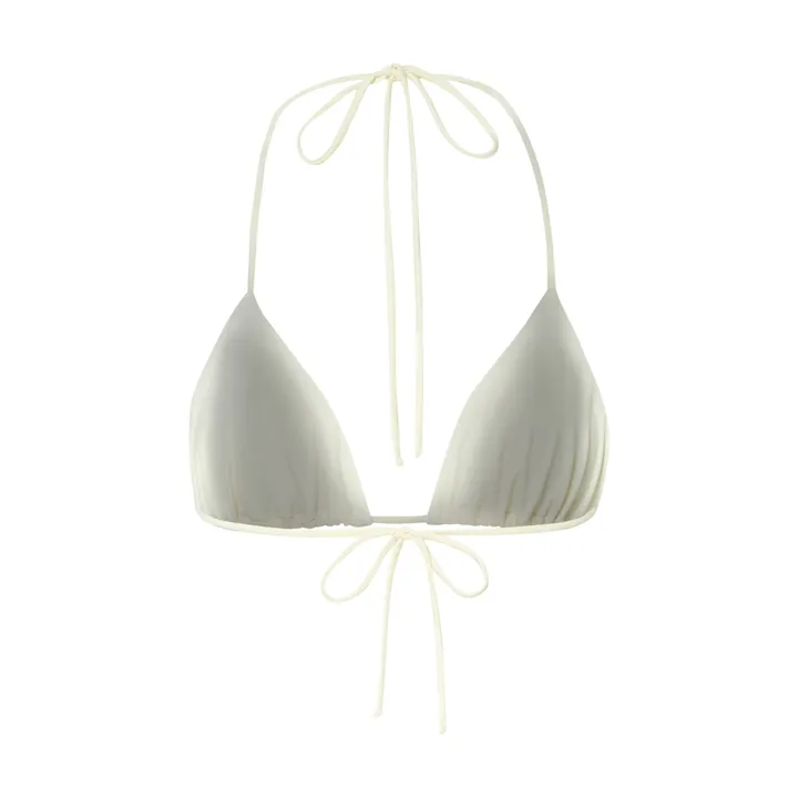 Haut de Maillot de Bain Triangle  | Blanc cassé- Image produit n°3
