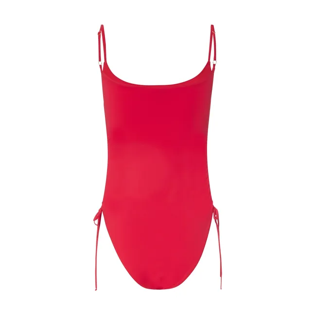 Maillot de Bain 1 Pièce Noué et Froncé | Rouge