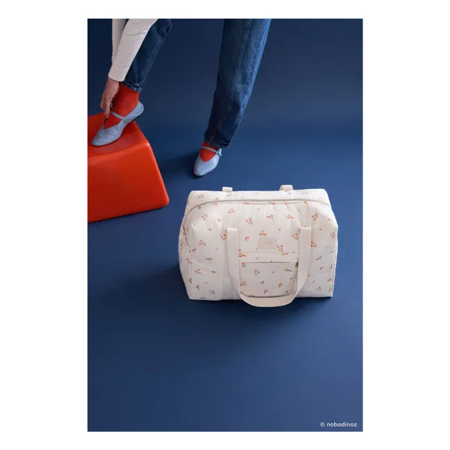 Sac de maternité imperméable en coton bio Opéra Lily | Ecru