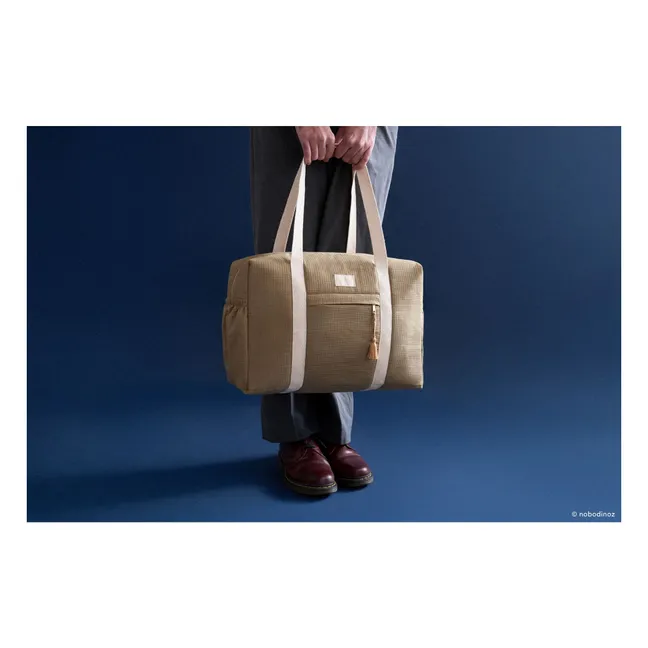 Sac de maternité imperméable en coton bio Opéra | Olive