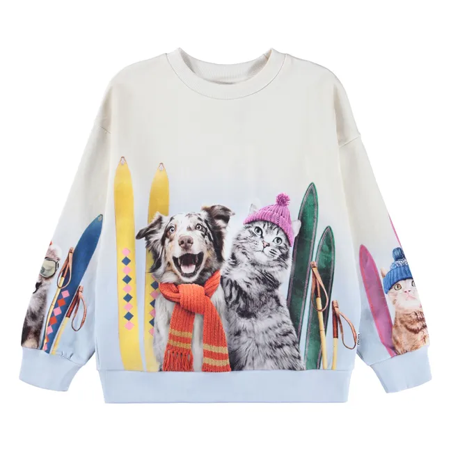 Sweat Maxi Kitty Miauu Coton Bio | Beige