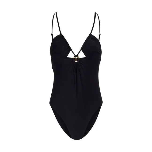 Maillot de Bain 1 Pièce Cut-Out Dos Nu | Noir