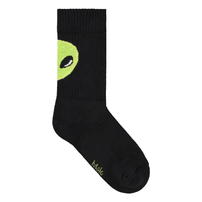 Lot de 2 Paires de Chaussettes Norman Alien | Noir