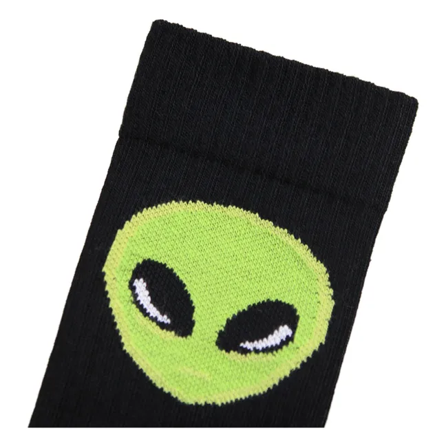 Lot de 2 Paires de Chaussettes Norman Alien | Noir
