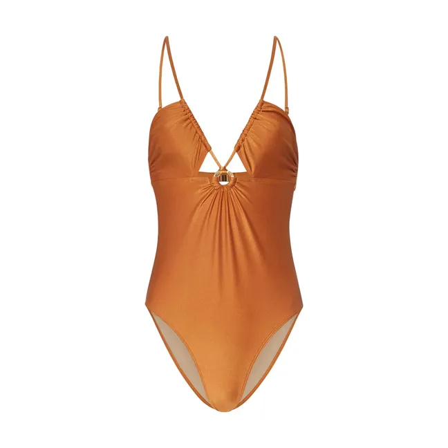 Maillot de Bain 1 Pièce Cut-Out Dos Nu | Cuivre