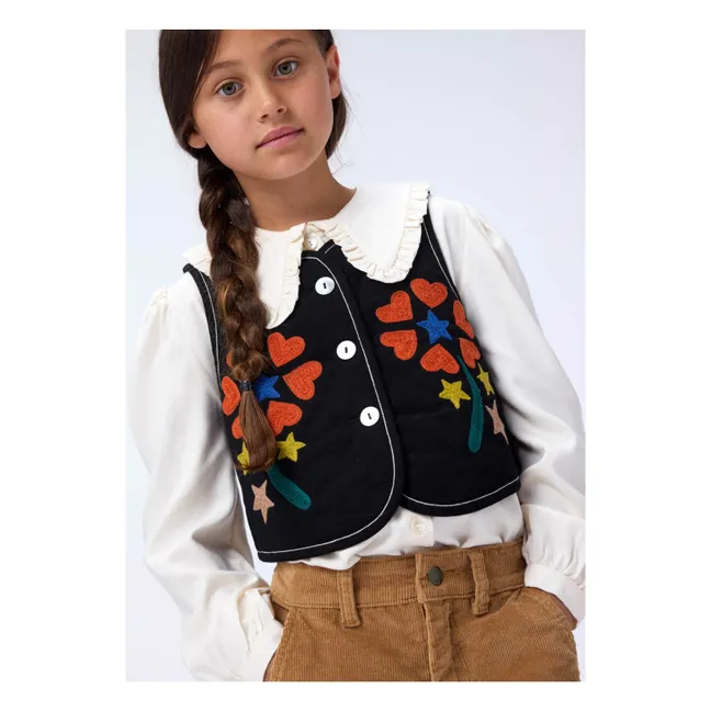 Helma Sleeveless Vest | Black