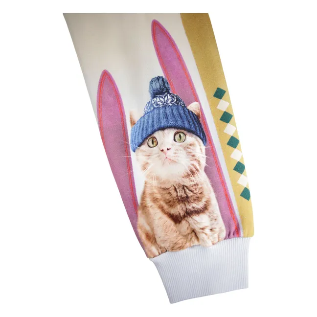 Sweat Maxi Kitty Miauu Coton Bio | Beige