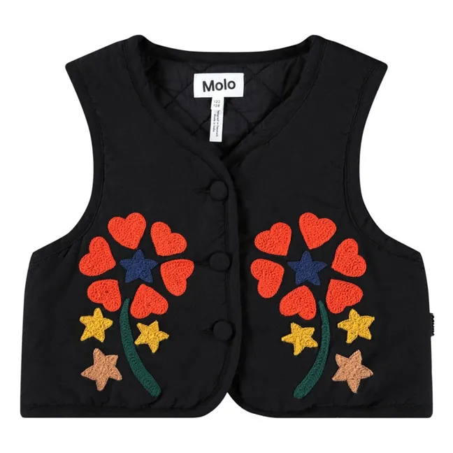 Helma Sleeveless Vest | Black