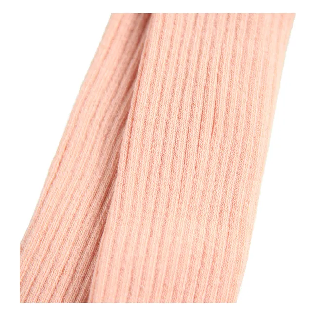 Collants Côtelés | Rose poudré