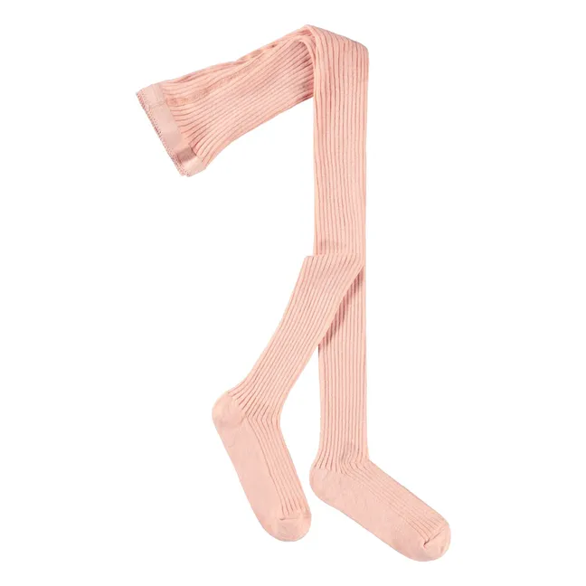 Collants Côtelés | Rose poudré