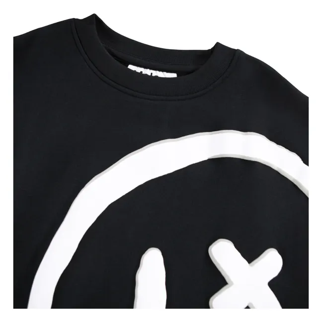 Sweat Mar Smiley Coton Bio | Noir