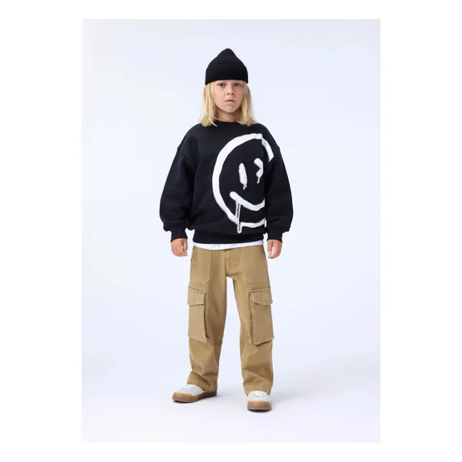 Sweat Mar Smiley Coton Bio | Noir