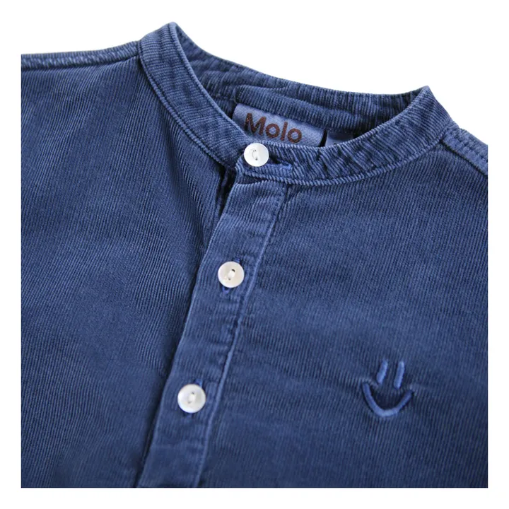 Chemise Enoz Coton Bio | Bleu marine- Image produit n°3