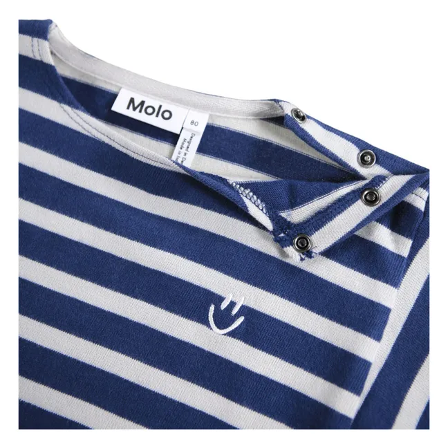 T-shirt Edarko Rayé Coton Bio | Bleu