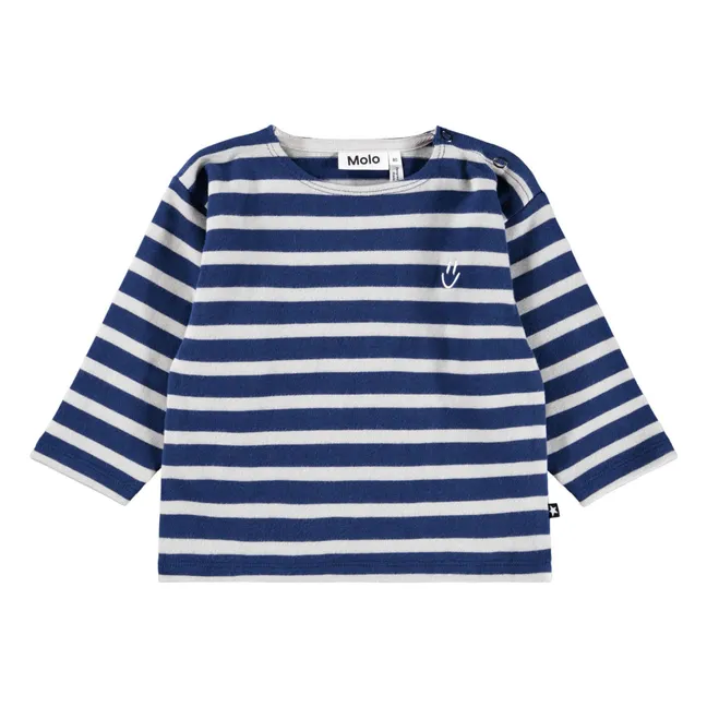 T-shirt Edarko Rayé Coton Bio | Bleu