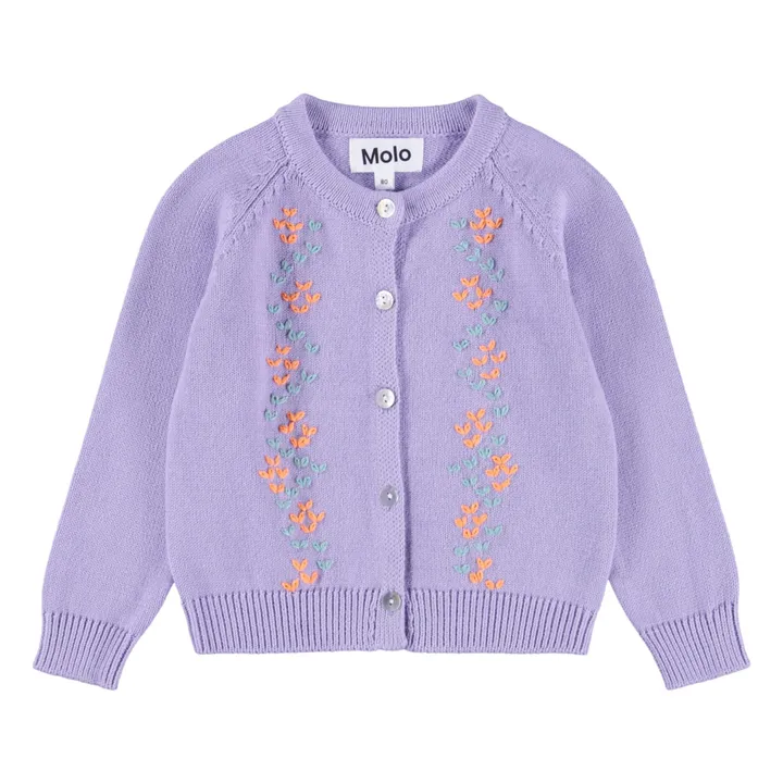 Cardigan Gilli Coton Bio | Violet- Image produit n°0