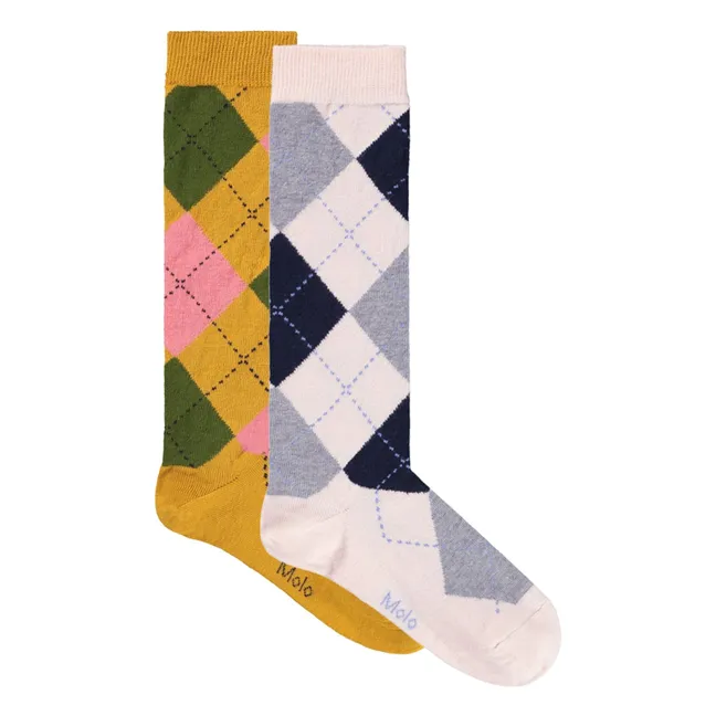 2 Paar Socken von Norvina | Blassrosa