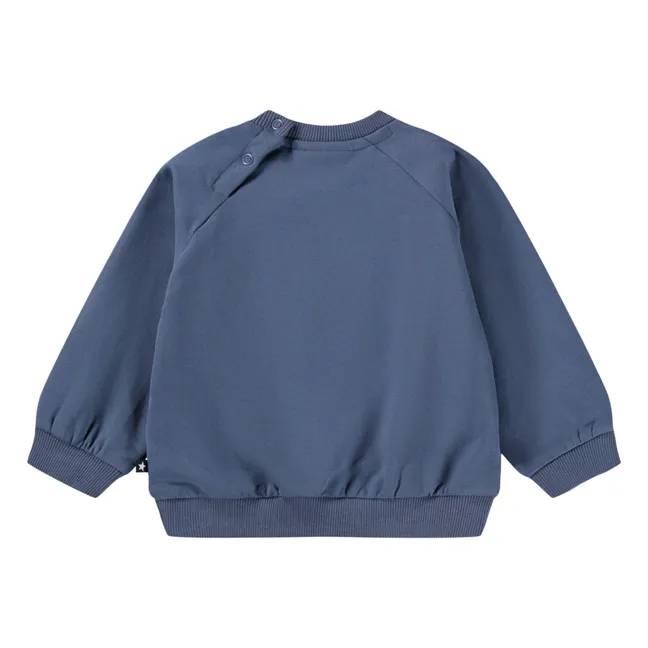 Sweat Disc Smiley Coton Bio | Bleu