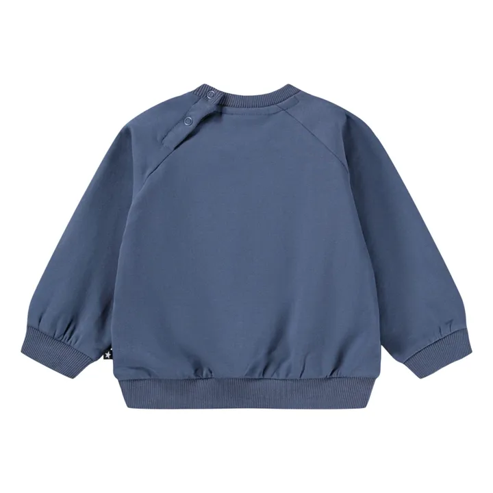 Sweat Disc Smiley Coton Bio | Bleu- Image produit n°1