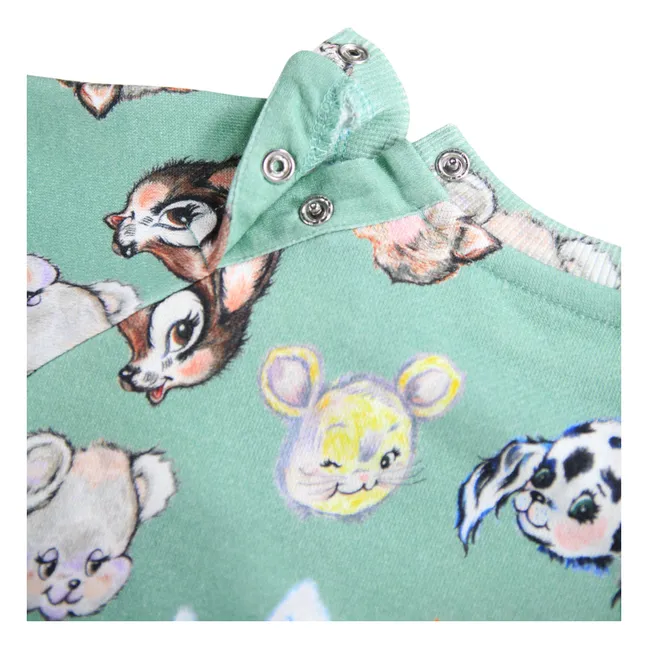 Sweat Disc Animaux Coton Bio | Vert