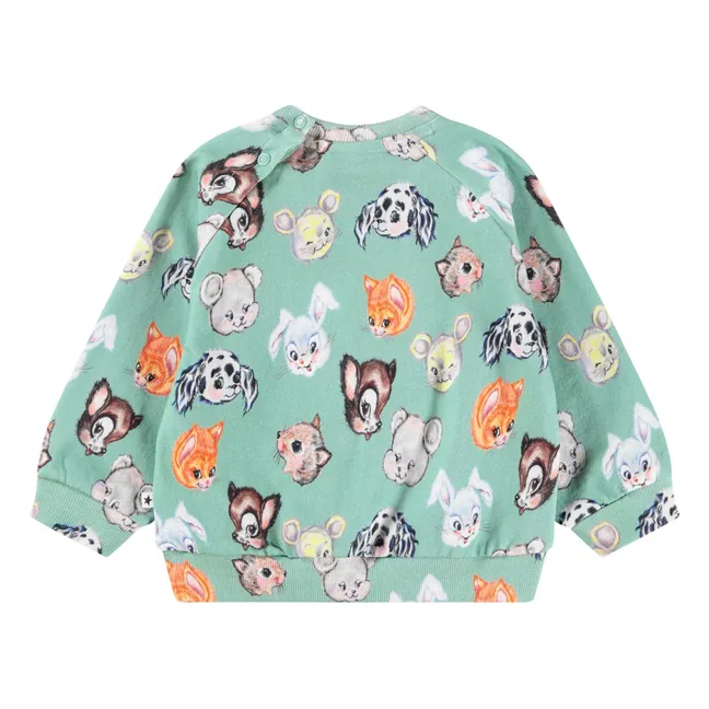 Sweat Disc Animaux Coton Bio | Vert