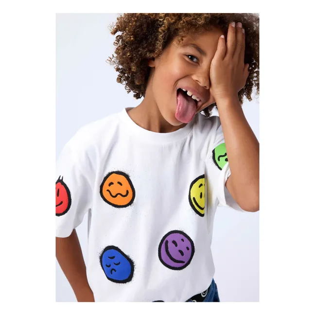 T-shirt Riley Smiley Coton Bio | Blanc