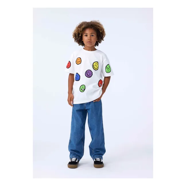T-shirt Riley Smiley Coton Bio | Blanc