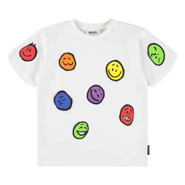 T-shirt Riley Smiley Coton Bio | Blanc
