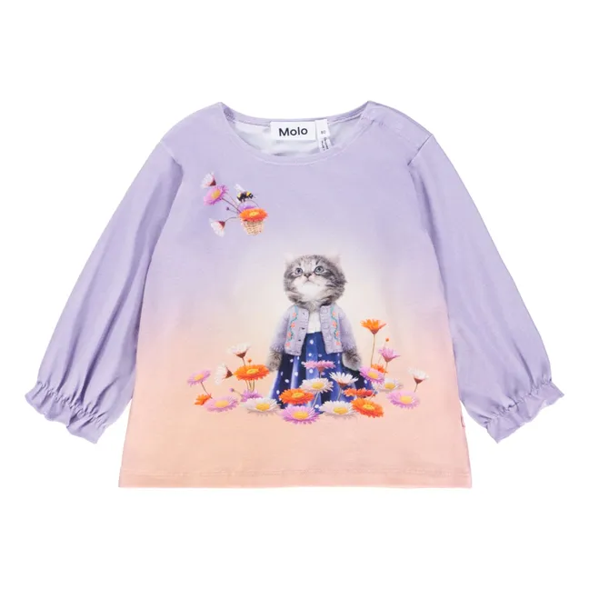 T-shirt Elina Coton Bio | 	Lilas