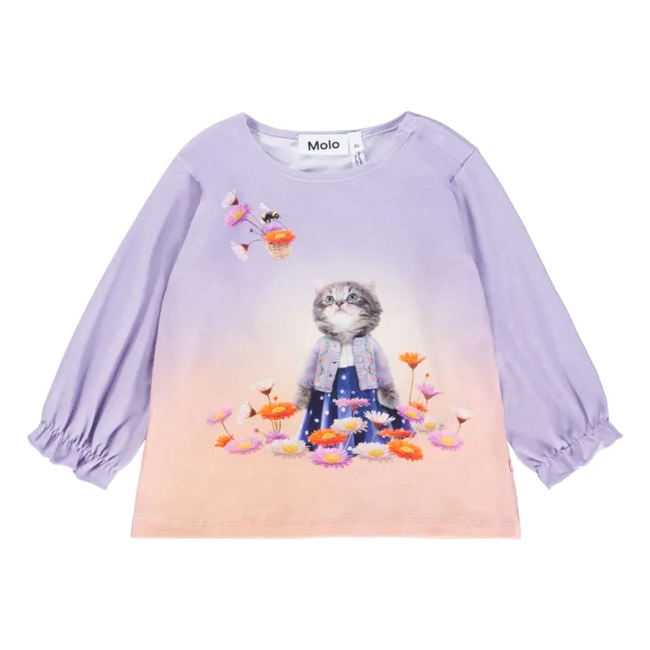 T-shirt Elina Coton Bio | 	Lilas- Image produit n°0