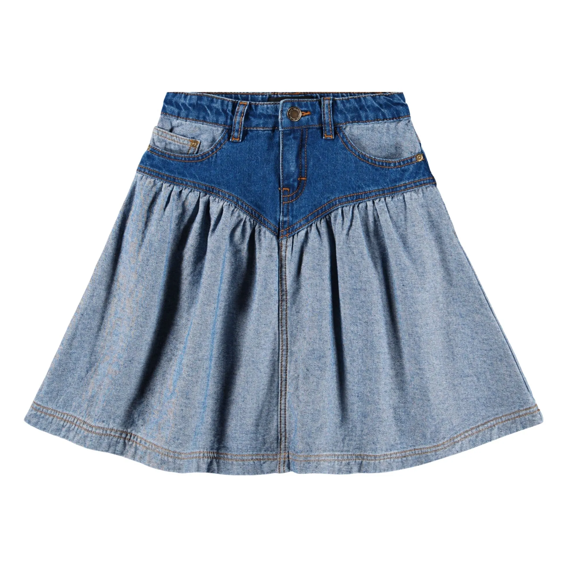 Jupe Becca Coton Bio | Denim- Image produit n°0