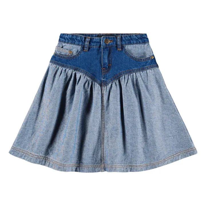 Jupe Becca Coton Bio | Denim- Image produit n°0