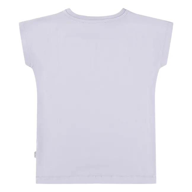 T-shirt Ragnhilde Kitty Miauu Coton Bio | Violet