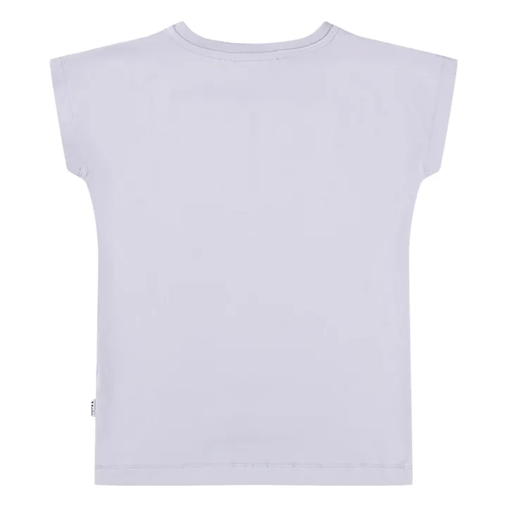 T-shirt Ragnhilde Kitty Miauu Coton Bio | Violet- Image produit n°1